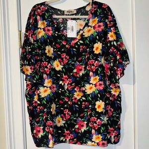 Vibrant Floral Women's Blouse